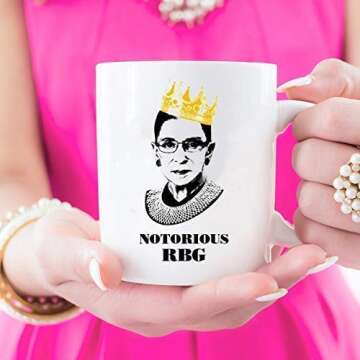 Notorious RBG Mug - Ruth Bader Ginsberg Giclee Coffee tea Mug Cup Gift for Law Students, Lawyers, Ju...