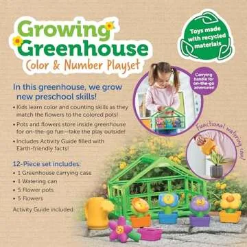 Growing Greenhouse Color & Number Playset for Preschoolers