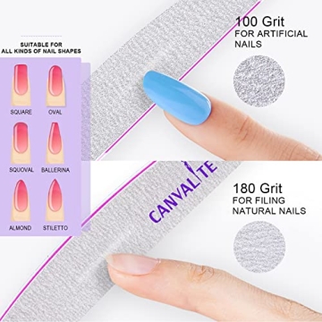 Canvalite 10 PCS Nail File Set - Dual Sided Emery Boards
