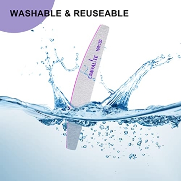 Canvalite 10 PCS Nail File Set - Dual Sided Emery Boards