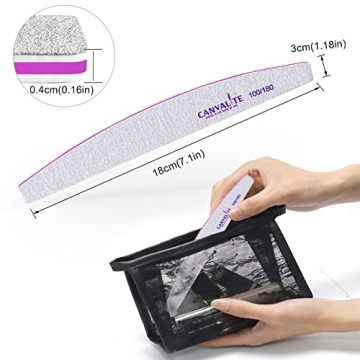 Canvalite 10 PCS Nail File Set - Dual Sided Emery Boards