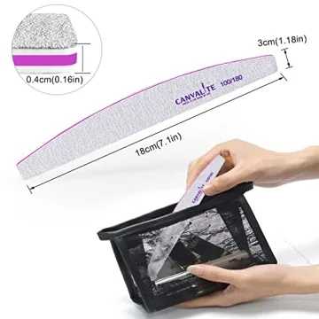 Canvalite 10 PCS Nail File Set - Dual Sided Emery Boards