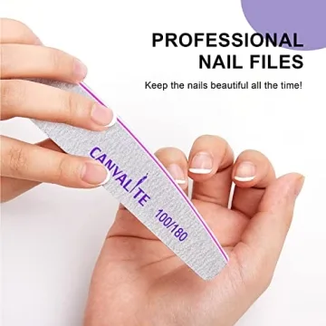 Canvalite 10 PCS Nail File Set - Dual Sided Emery Boards