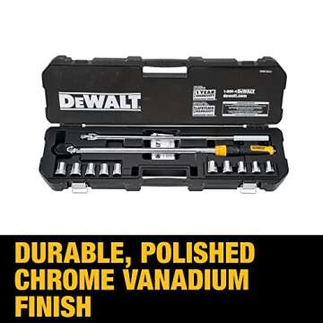 DEWALT Torque Wrench Tool Set, Tire Change Kit, 12 Piece (DWMT45012)