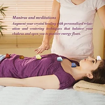 AOOVOO Natural Raw Chakra Stone Set for Healing