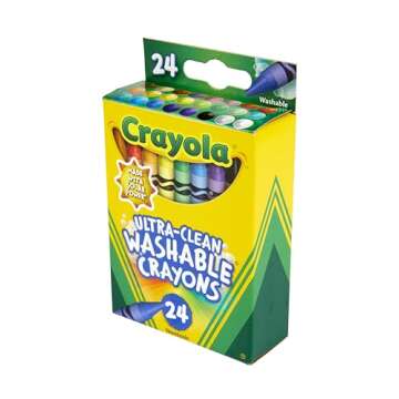 Crayola Washable Crayons, School Supplies, 24 Count