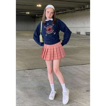 DAZCOS Plaid Skirt with Shorts for Stylish Comfort