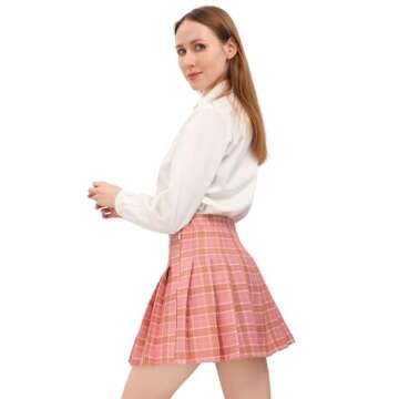 DAZCOS Plaid Skirt with Shorts for Stylish Comfort