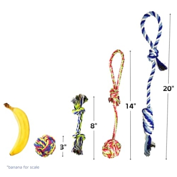 Durable Dog Rope Toys for Small to Medium Dogs 4-Pack