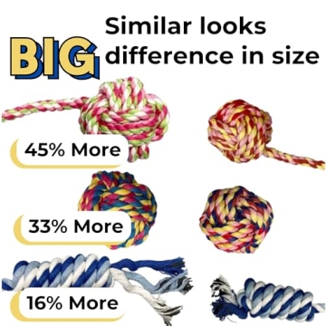 Durable Dog Rope Toys for Small to Medium Dogs 4-Pack