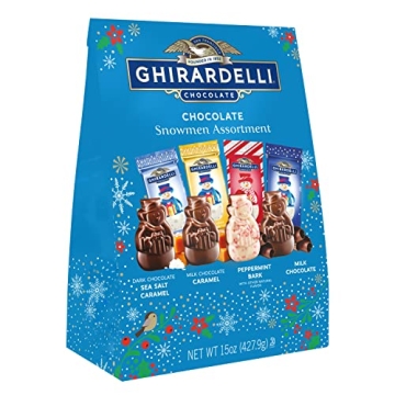 Ghirardelli Holiday Chocolate Snowmen Assortment - 15 Oz Bag of Joy