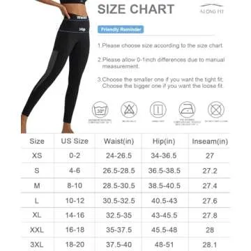 ALONG FIT Soft Mesh Yoga Pants with Side Pockets Workout High Waist Breathable Stretchy Leggings for Women