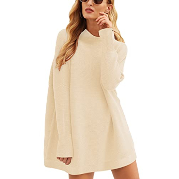 ANRABESS Women's Oversized Turtleneck Sweater - Cozy Fall 2024 Fashion