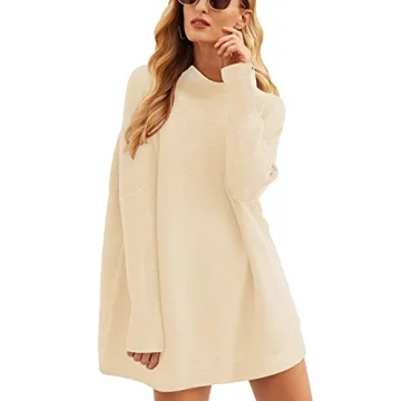 ANRABESS Women's Oversized Turtleneck Sweater - Cozy Fall 2024 Fashion