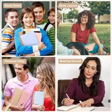 Yoment Small Spiral Notebook,300 Pages Hardcover Spiral Notebooks,5.5”x 7.5”College Ruled Notebook,A5 Spiral Bound Journal,Hard Cover Notebooks for Work Writing School,A5 Blue