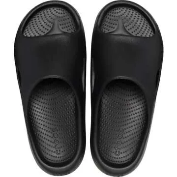 Crocs Unisex-Adult Mellow Recovery Slides, Black, 7 Women/5 Men