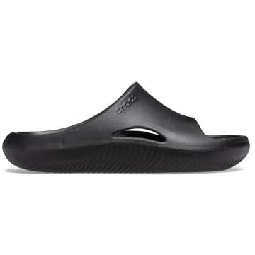 Crocs Unisex-Adult Mellow Recovery Slides, Black, 7 Women/5 Men