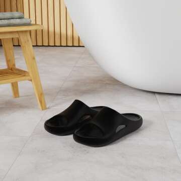 Crocs Unisex-Adult Mellow Recovery Slides, Black, 7 Women/5 Men