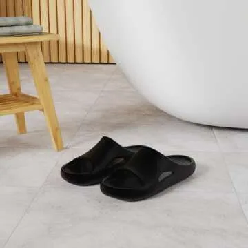 Crocs Unisex-Adult Mellow Recovery Slides, Black, 7 Women/5 Men