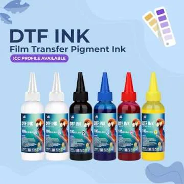 Enlite DTF Ink 100ML Combo Pack, Premium Pigment Ink for PET Film Heat Transfer Printing, Refill for...