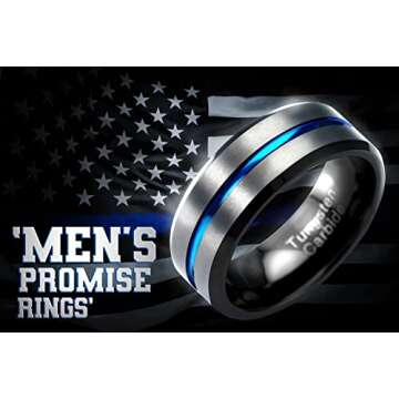 Elegant Gunmetal Gray Tungsten Ring - Dual-tone Design for Both Genders