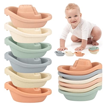 Eco-Friendly Stacking Boats for Baby Bath Fun