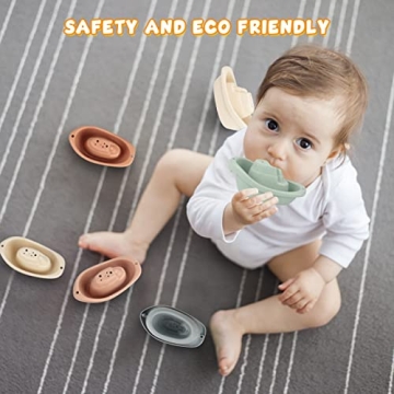 Eco-Friendly Stacking Boats for Baby Bath Fun