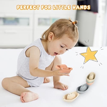 Eco-Friendly Stacking Boats for Baby Bath Fun