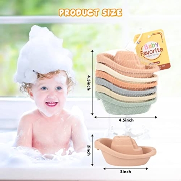 Eco-Friendly Stacking Boats for Baby Bath Fun