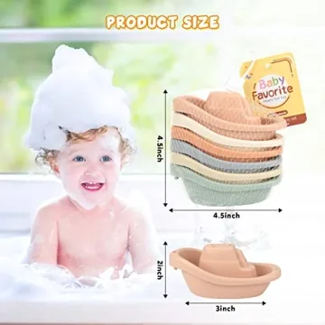 Eco-Friendly Stacking Boats for Baby Bath Fun