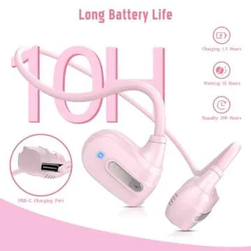 BANIGIPA Kids Headphones, Open Ear Headphones Comfortable for Teens Child Boys Girls, Wireless Bluetooth 5.4 Headset w/Mic for School/Tablet/Travel, 13g Ultra-Light, Protect Hearing, 10H Playtime