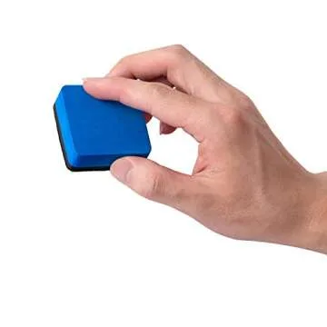 Favourde 48 Pack Magnetic Whiteboard Dry Eraser Chalkboard Cleansers for Classroom, Home and Office (4-color, 1.97 x 1.97 Inch)