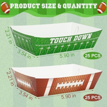 Helimoto 50PCS Super Bowl Food Tray, Ideal for Parties