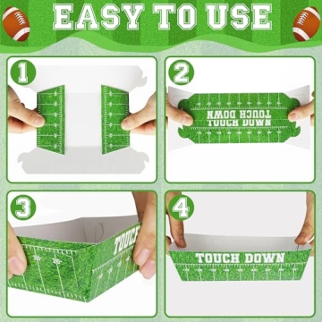Helimoto 50PCS Super Bowl Food Tray, Ideal for Parties