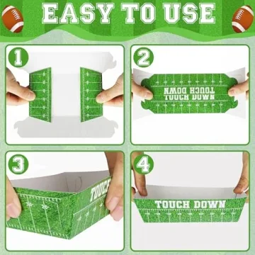 Helimoto 50PCS Super Bowl Food Tray, Ideal for Parties