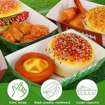 Helimoto 50PCS Super Bowl Food Tray, Ideal for Parties