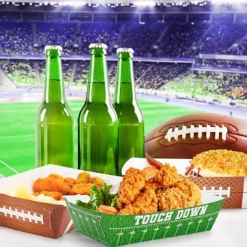 Helimoto 50PCS Super Bowl Food Tray, Ideal for Parties
