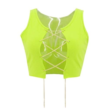 Mocure Criss Cross Crop Top - Women’s Stylish Rave Camisole