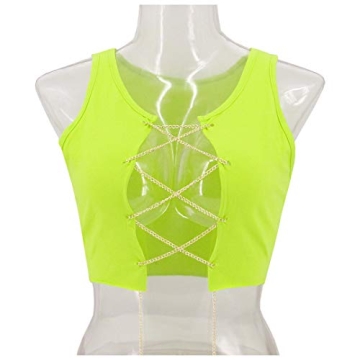 Mocure Criss Cross Crop Top - Women’s Stylish Rave Camisole