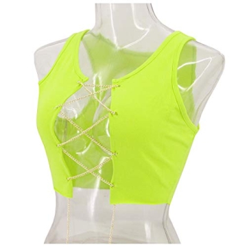 Mocure Criss Cross Crop Top - Women’s Stylish Rave Camisole