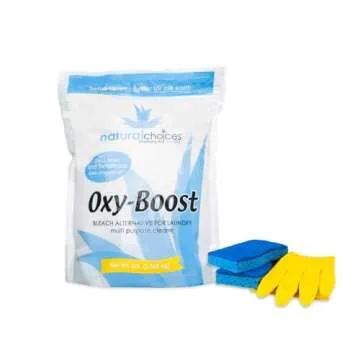 Natural Choices Oxy -Boost - Oxygen Stain Remover Powder - Bleach Alternative for Laundry - Chlorine-Free Multi-Purpose Cleaner and Deodorizer (5 lb)