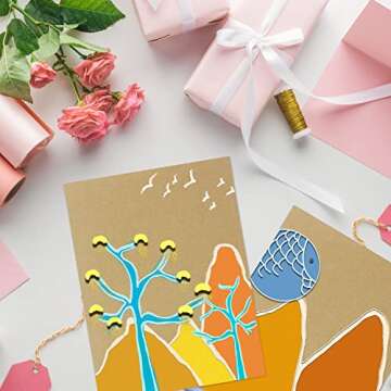 Bercoor Corrugated Cardboard Sheets, 8.5 x 11 Inch Flat Cardboard Sheets Craft, Thick Cardboard Squa...