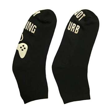 Novelty Cotton Socks Do Not Disturb Socks for Men Women Gamers
