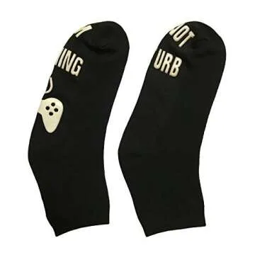 Novelty Cotton Socks Do Not Disturb Socks for Men Women Gamers