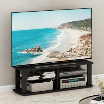 Furinno 11191BK Black TV Stand - Modern Design