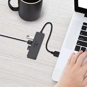 Ultra Slim Kingwin 4 Port USB 3.0 Hub - Fast Data Transfer