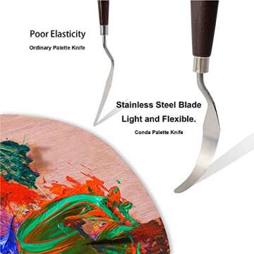 Quality CONDA Palette Knife Set for Artists and Hobbyists