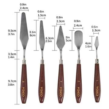 Quality CONDA Palette Knife Set for Artists and Hobbyists