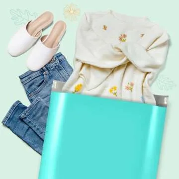 Fuxury Large Poly Mailers Shipping Envelopes Bags 19x24 Inch 100 Pack Teal,Self Adhesive Mailers Poly Shipping Bags for Small Clothing Business,Waterproof and Flexible polymailers,Keep Items Protected