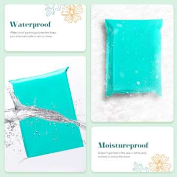 Fuxury Large Poly Mailers Shipping Envelopes Bags 19x24 Inch 100 Pack Teal,Self Adhesive Mailers Poly Shipping Bags for Small Clothing Business,Waterproof and Flexible polymailers,Keep Items Protected